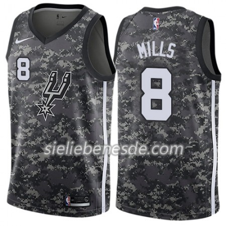 Herren NBA San Antonio Spurs Trikot Patty Mills 8 Nike City Edition Schwarz Swingman